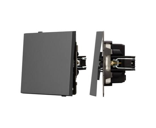 Механизм выключателя одноклавишный перекрёстный Arlight SWT-TENDO-MKX1-SFPL-GR (230V, 10A) 054573