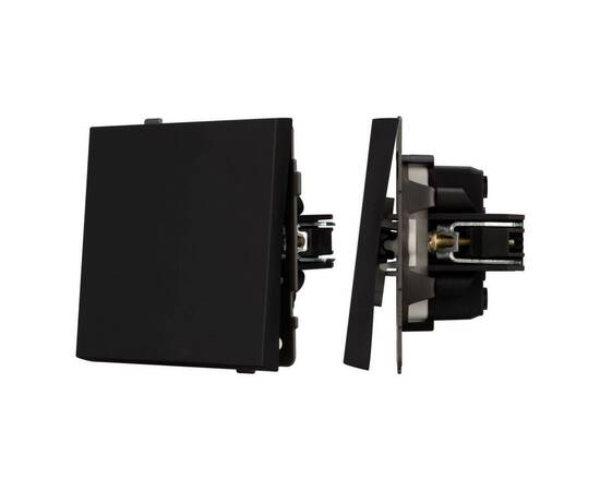 Механизм выключателя одноклавишный проходной Arlight SWT-TENDO-MKP1-SFPL-BK (230V, 10A) 054579