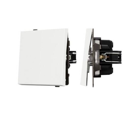 Механизм выключателя одноклавишный проходной Arlight SWT-TENDO-MKP1-SFPL-WH (230V, 10A) 054582