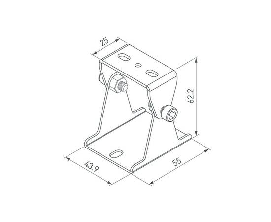 Комплект поворотных держателей для профиля Arlight SL-LINE поворотный (Металл) 059045, изображение 2