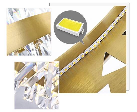 Подвесная люстра Delight Collection Akasha II 9967P/R/D800 gold, изображение 2