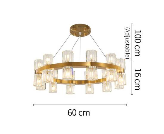 Подвесная люстра Delight Collection Arcachon 8530P/D610 gold, изображение 6