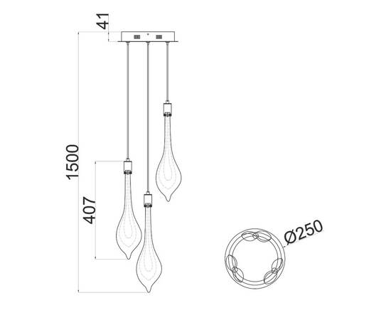 Подвесной светильник Delight Collection P98066-3 antique brass, изображение 5