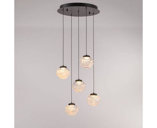 Подвесной светильник Delight Collection MD25030003-5A matt black/clear, изображение 4