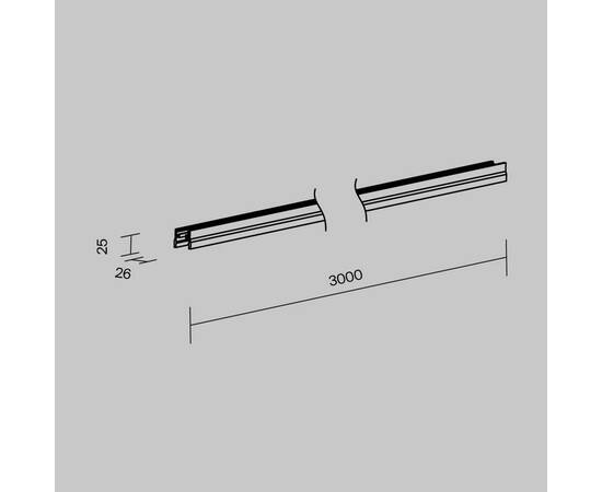 Профиль для уличной трековой системы Maytoni Elasity IP O-TR001-P-W3M, изображение 2