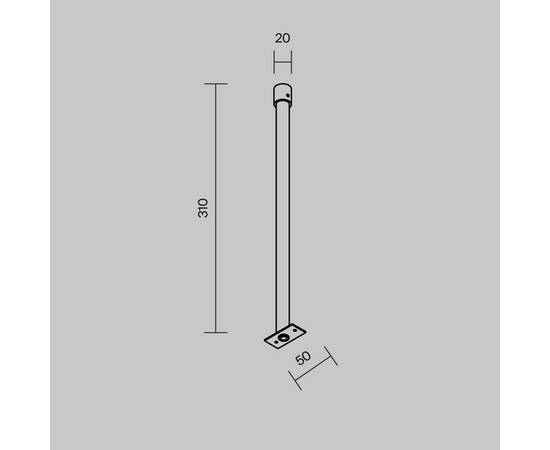 Жесткий подвес для уличной трековой системы Maytoni Elasity IP O-TR001-HL-B300, изображение 7