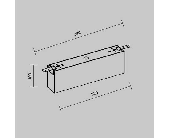 Короб для блока питания уличной трековой системы Maytoni Elasity IP O-TR001-BX-B, изображение 2