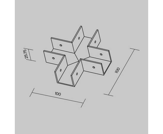 Коннектор X-образный для профиля Maytoni Elasity IP O-TR001-CC-W, изображение 2