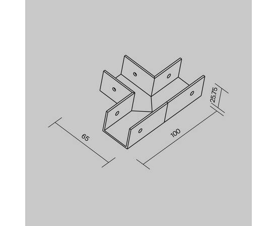 Коннектор T-образный для профиля Maytoni O-TR001-TC-W, изображение 2