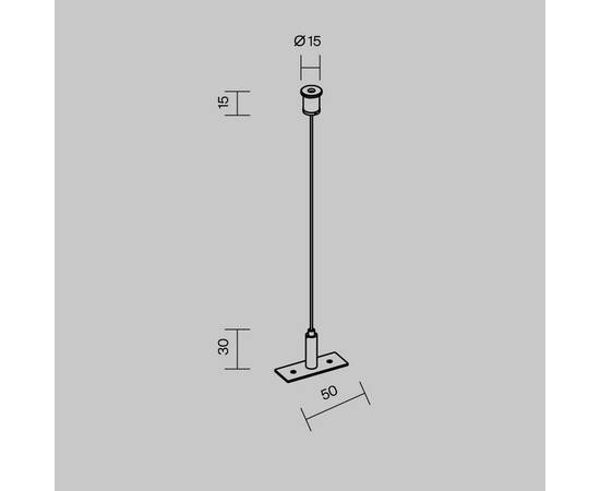 Гибкий подвес для уличной трековой системы Maytoni Elasity IP O-TR001-PB-H2M, изображение 2