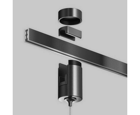 Коннектор с тросовым подвесом для магнитного шинопровода Maytoni Technical Tau Flarity TRA154SW-1B, изображение 3