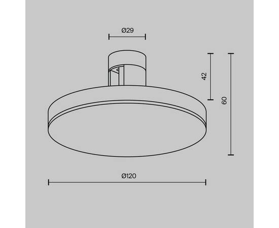 Трековый магнитный светильник Maytoni Technical Plato Flarity TR152-1-7W3K-PT, изображение 2