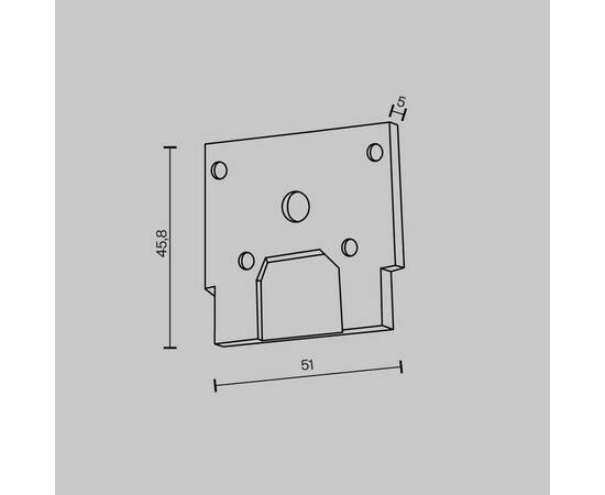 Торцевая заглушка для магнитного шинопровода потолок Maytoni Technical Exility ClipLine TRA034EC-SCC, изображение 2