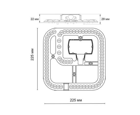 Светодиодный модуль с драйвером и линзованным рассеивателем на магнитах с ДУ /APP Novotech Polo 3577, изображение 2