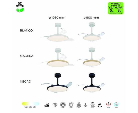 Люстра-вентилятор Mantra Slim Fan 9007, изображение 9