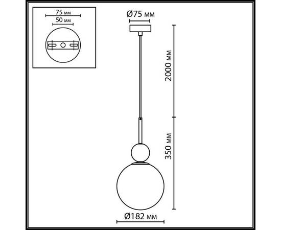 Подвесной светильник Odeon Light Midcent Lolla 4361/1A, изображение 2