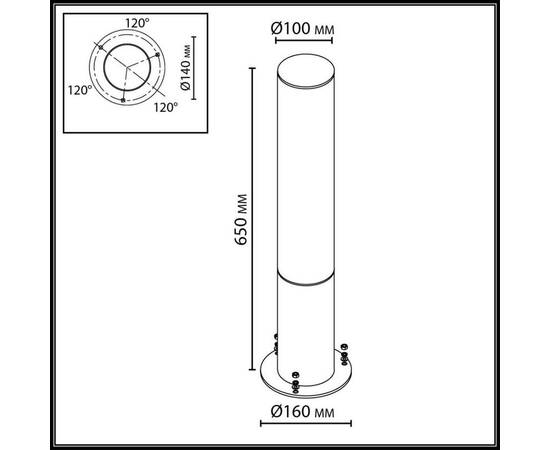 Ландшафтный светильник Odeon Light Nature Cortena 7180/18GL, изображение 2