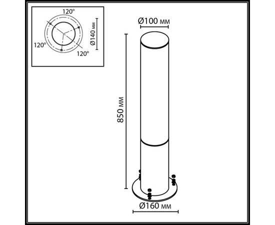 Ландшафтный светильник Odeon Light Nature Cortena 7180/22GL, изображение 2