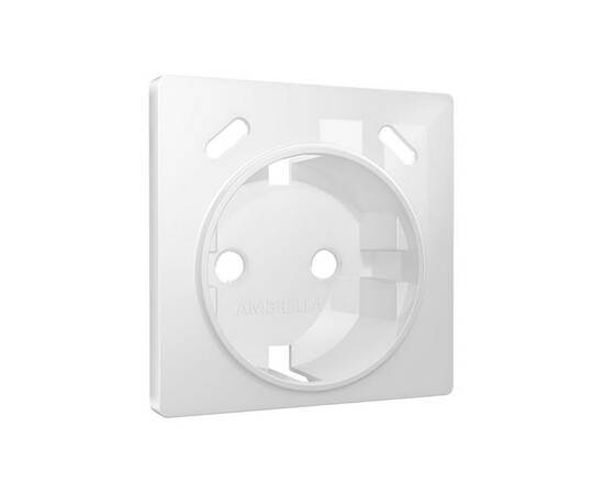 Лицевая панель Alfa (Белый глянец) для электрической розетки с/з со шторками 2USB C+C Quant Ambrella, изображение 3