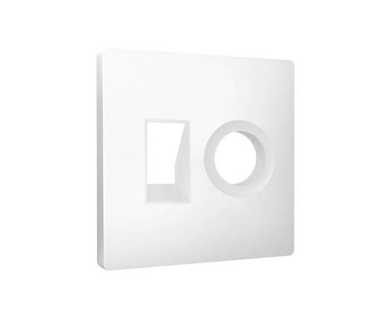 Лицевая панель Alfa (Белый матовый) для компьютерной/телефонной + TV розетки RJ-45/RJ-11 Quant Ambre, изображение 2