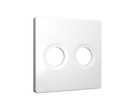 Лицевая панель Alfa (Белый матовый) для TV двойной розетки Quant Ambrella Volt AP1333, изображение 3