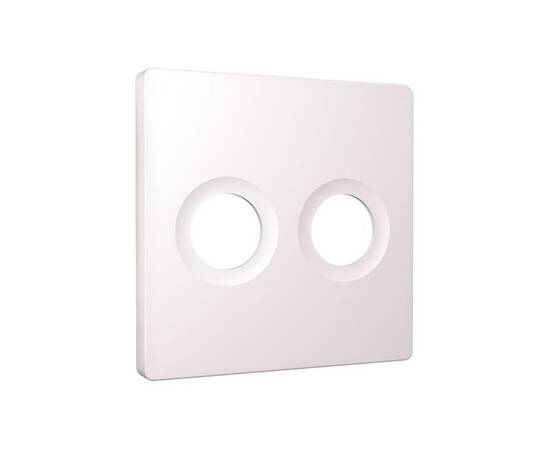 Лицевая панель Alfa (Жемчуг) для TV двойной розетки Quant Ambrella Volt AP2133, изображение 2