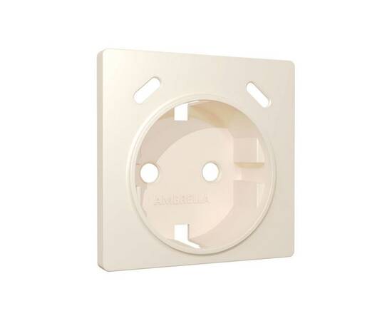 Лицевая панель Alfa (Бежевый матовый) для электрической розетки с/з со шторками 2USB C+C Quant Ambre, изображение 2