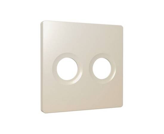 Лицевая панель Alfa (Бежевый матовый) для TV двойной розетки Quant Ambrella Volt AP3333, изображение 3
