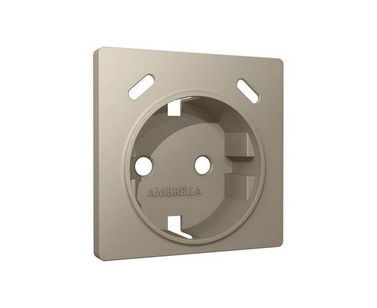 Лицевая панель Alfa (Серо-бежевый матовый) для электрической розетки с/з со шторками 2USB C+C Quant, изображение 3