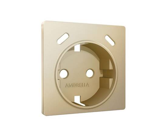 Лицевая панель Alfa (Шампань) для электрической розетки с/з со шторками 2USB C+C Quant Ambrella Volt, изображение 2