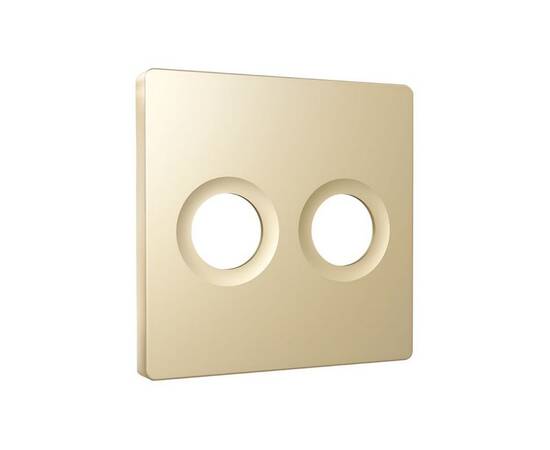 Лицевая панель Alfa (Шампань) для TV двойной розетки Quant Ambrella Volt AP6133, изображение 2