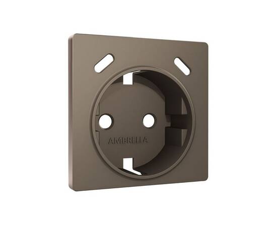 Лицевая панель Alfa (Темная бронза матовый) для электрической розетки с/з со шторками 2USB C+C Quant, изображение 2