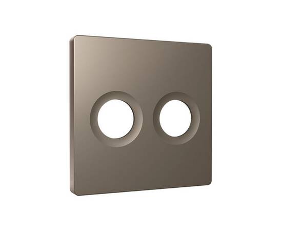 Лицевая панель Alfa (Темная бронза матовый) для TV двойной розетки Quant Ambrella Volt AP6433, изображение 2