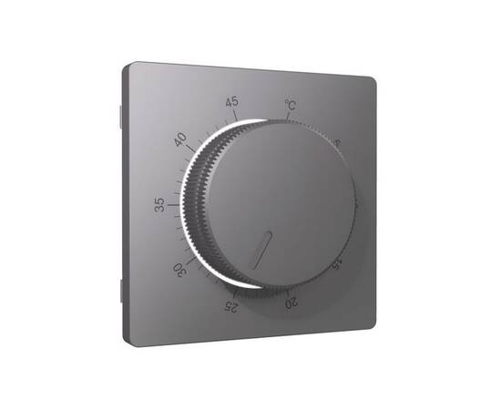 Лицевая панель Alfa (Антрацит серый) для терморегулятора теплого пола Quant Ambrella Volt AP6557, изображение 2