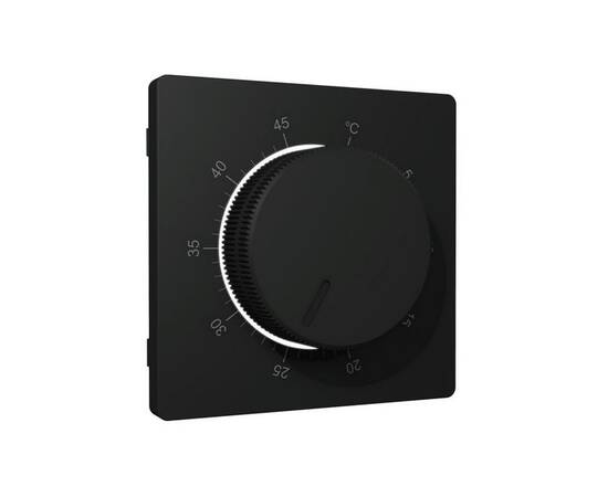 Лицевая панель Alfa (Черный матовый) для терморегулятора теплого пола Quant Ambrella Volt AP8057, изображение 2