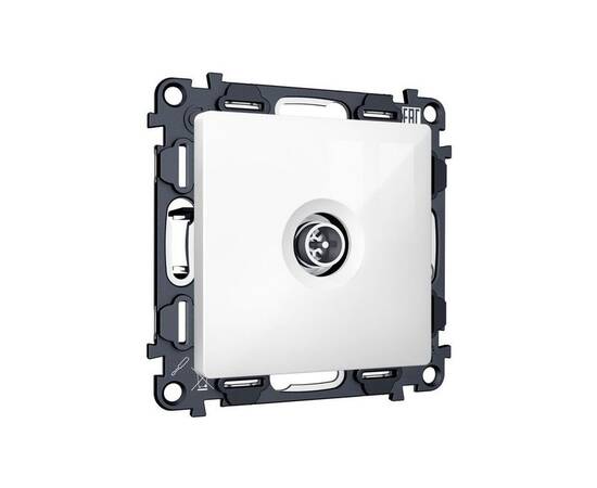 Комплект механизма TV розетки оконечной экранированной 5-1000MHz 3dB Alfa Белый глянец Quant Ambrell, изображение 3