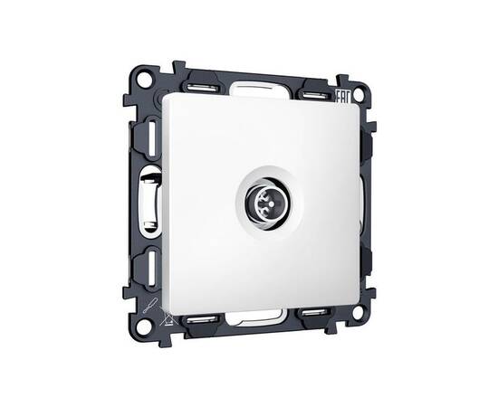 Комплект механизма TV розетки оконечной экранированной 5-1000MHz 3dB Alfa Белый матовый Quant Ambrel, изображение 3