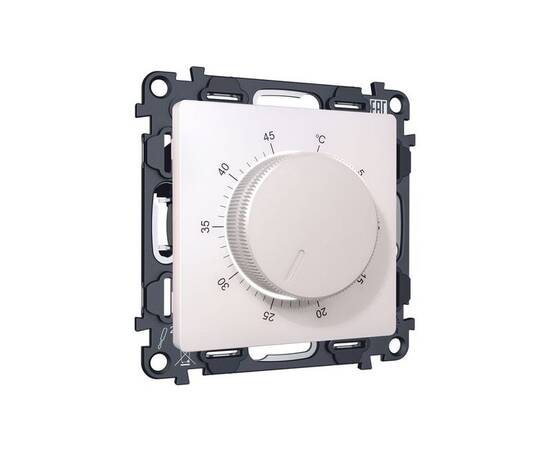 Комплект механизма терморегулятора с датчиком для теплого пола с подсветкой 16A-250V Alfa Жемчуг Qua, изображение 3