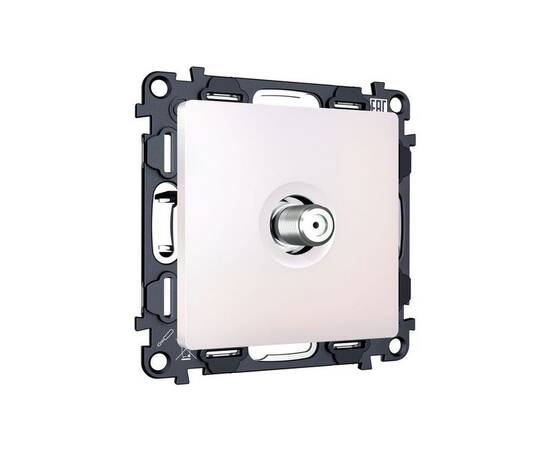 Комплект механизма TV розетки SAT 5-2400MHz 3.5dB Alfa Жемчуг Quant Ambrella Volt MA213050 (AP2130,, изображение 3