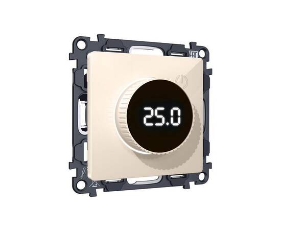 Комплект механизма терморегулятора с цифровым дисплеем с подсветкой и датчиком для теплого пола Alfa, изображение 3