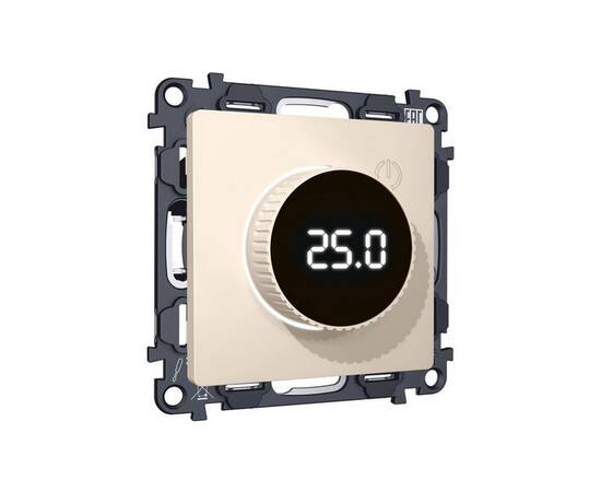 Комплект механизма терморегулятора с цифровым дисплеем с подсветкой и датчиком для теплого пола Alfa, изображение 3