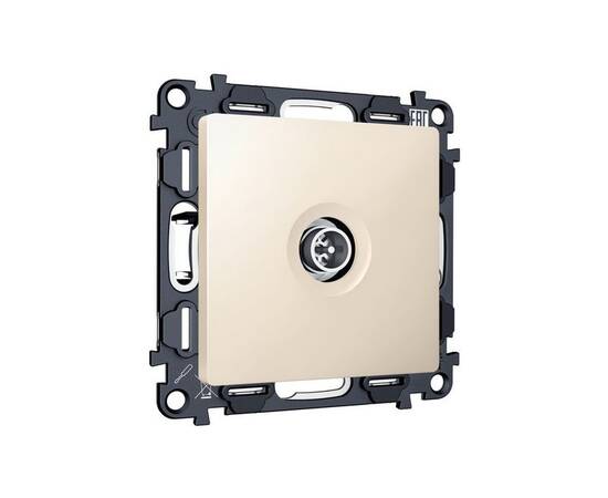 Комплект механизма TV розетки оконечной экранированной 5-1000MHz 3dB Alfa Бежевый матовый Quant Ambr, изображение 3