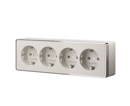 Розетка четверная с заземлением и шторками Werkel Gallant (слоновая кость) W5072204 4690389217999 a0