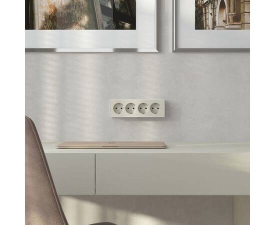 Розетка четверная с заземлением и шторками Werkel Gallant (слоновая кость) W5072204 4690389217999 a0, изображение 2