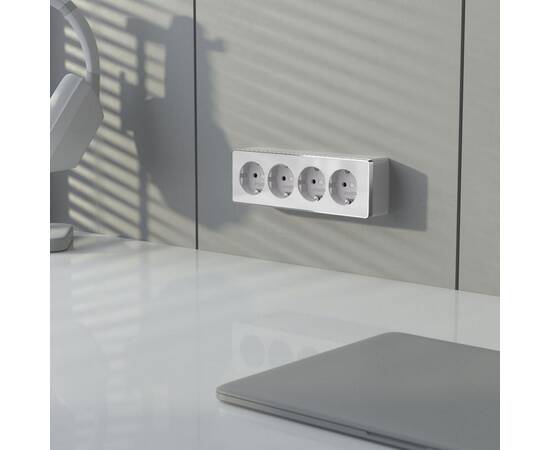 Розетка четверная с заземлением и шторками Werkel Gallant (белый) W5072210 4690389218002 a071252, изображение 2