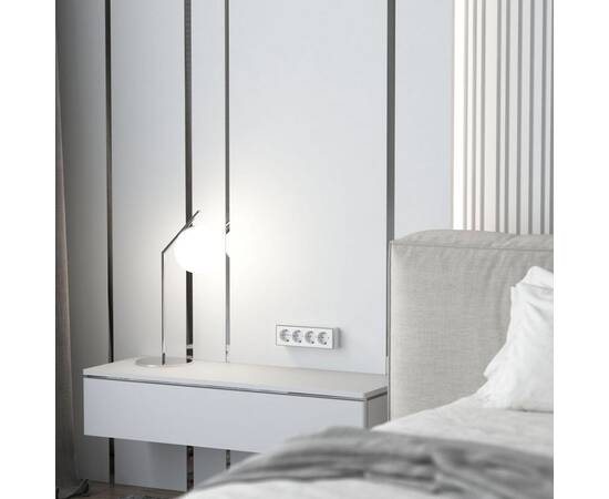 Розетка четверная с заземлением и шторками Werkel Gallant (белый) W5072210 4690389218002 a071252, изображение 3