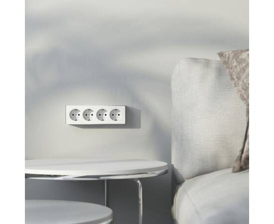 Розетка четверная с заземлением и шторками Werkel Gallant (белый) W5072210 4690389218002 a071252, изображение 4