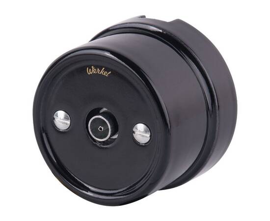 ТВ розетка Werkel (черный) Ретро W5683008 4690389166778 a051449