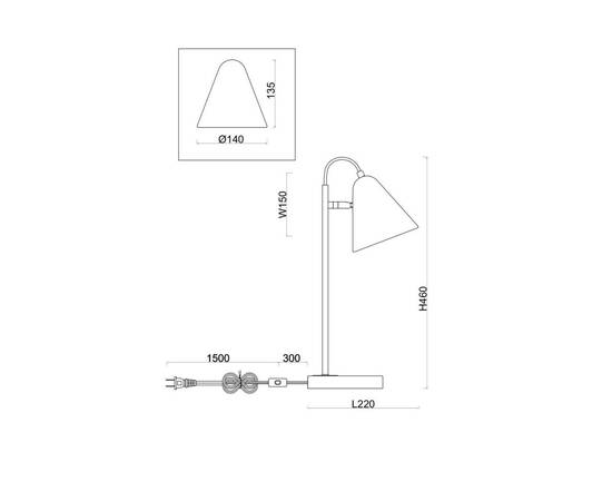 Настольная лампа Freya Falke Market FR8001TL-01WG, изображение 2
