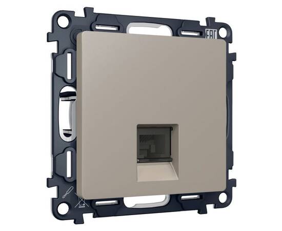 Комплект мех-ма компьютерной розетки RJ-45 экранированной с автоматической защитной шторкой Alfa Сер, изображение 4